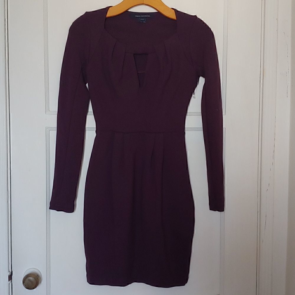 French Connection Plum Sheath Dress Size 2 NWOT